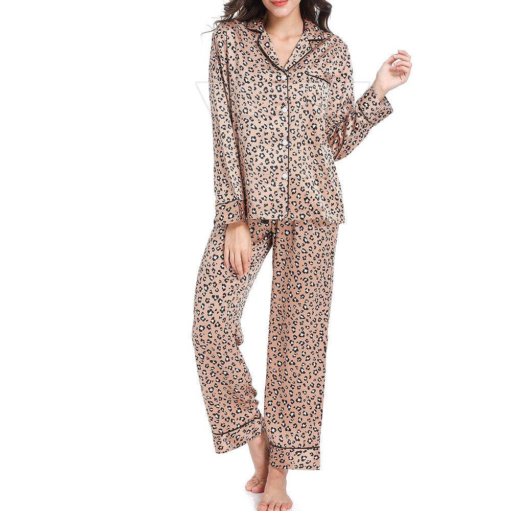 Sexy Sleepwear Pajama Set Nighty Top Quality Pajama Women's Night Wear Summer Knitted Plain Dyed Women Sleeping Pajama Shirt